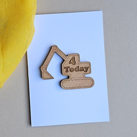 Personalised Any Number Digger Birthday Card
