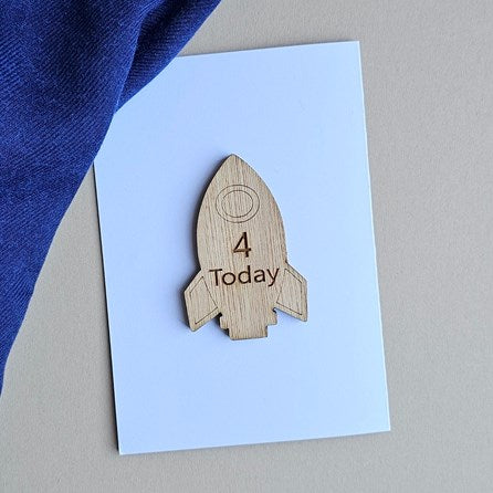 Personalised Any Number Rocket Birthday Card