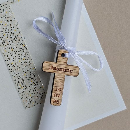 Personalised Hanging Mini Cross Token