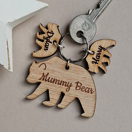 Personalised 'Mummy Bear' Keyring