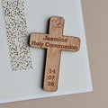 Personalised Wooden Communion Cross Pocket Token