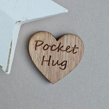 'Pocket Hug' Wooden Heart Pocket Token