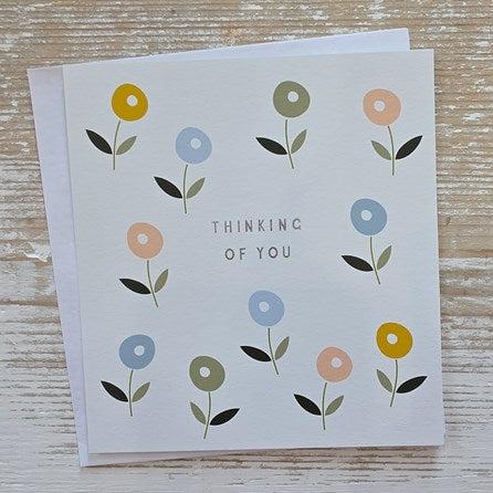 'Thinking Of You' Small Flowers Card