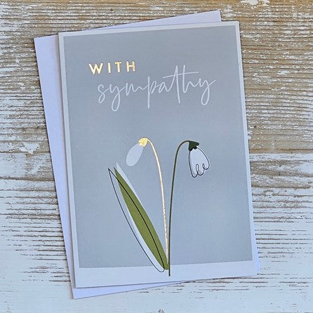 'With Sympathy' Flowers Sympathy Card