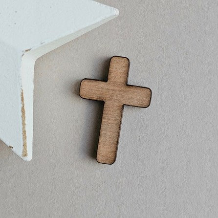 Wooden Cross Pocket Token
