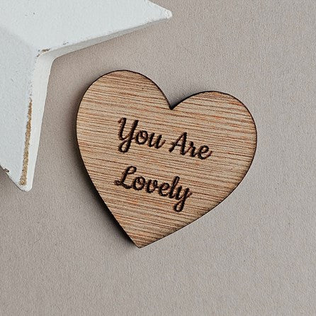 'You Are Lovely' Heart Pocket Token