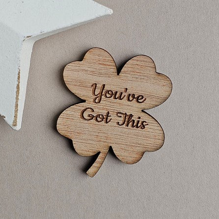 'You've Got This' Clover Leaf Pocket Token